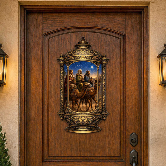 Three Wise Men Nativity Christmas Wooden Door Hanger