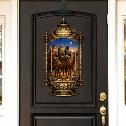 Three Wise Men Nativity Christmas Wooden Door Hanger
