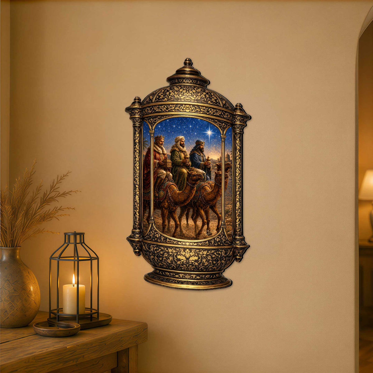 Three Wise Men Nativity Christmas Wooden Door Hanger