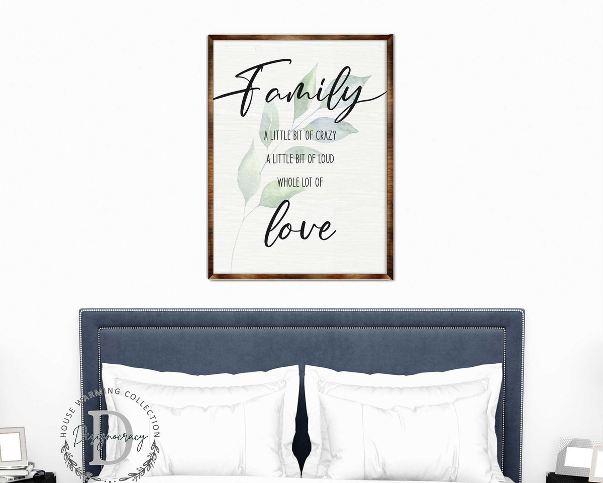 Family Love Wooden Wall Sign