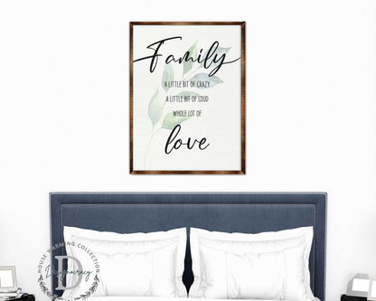Family Love Wooden Wall Sign