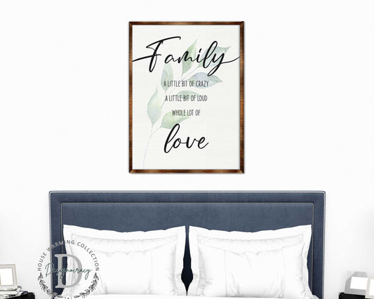 Family Love Wooden Wall Sign