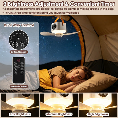 Rechargeable Tent Ceiling Fan