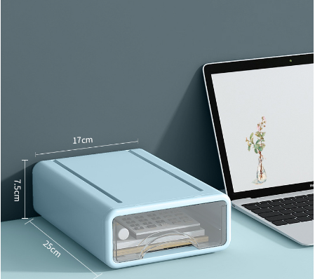Clear Desktop Storage Box with Drawers