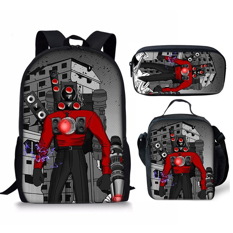 Skibidi Toilet 3-Piece School Backpack Set