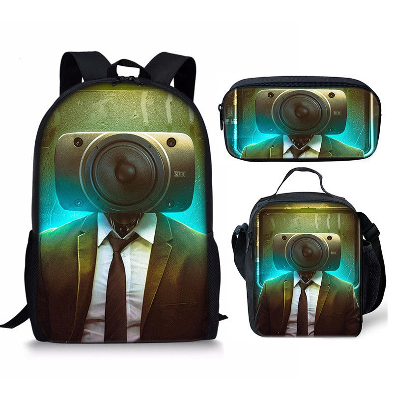 Skibidi Toilet 3-Piece School Backpack Set