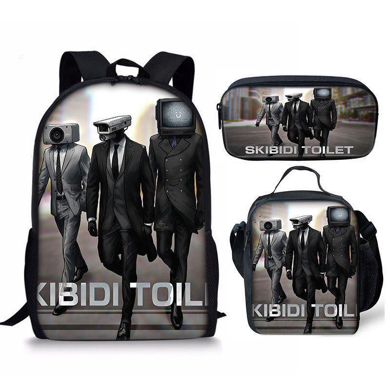 Skibidi Toilet 3-Piece School Backpack Set