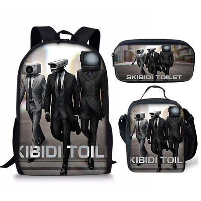 Skibidi Toilet 3-Piece School Backpack Set