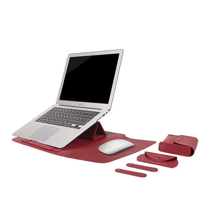 PU Leather Laptop Sleeve with Support Frame