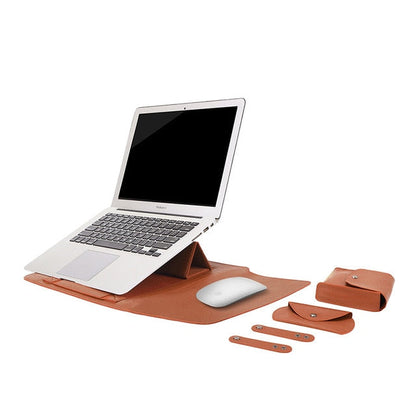 PU Leather Laptop Sleeve with Support Frame