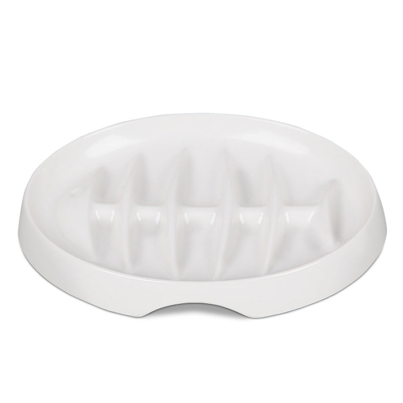 Fishbone Slow Feeder Bowl for Cats & Small Dogs
