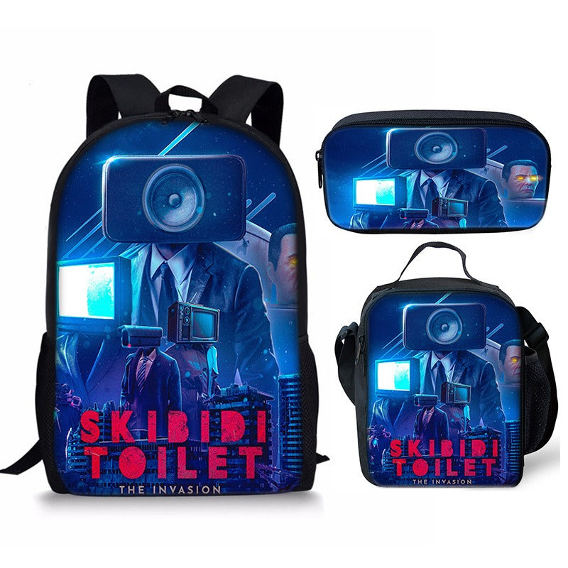 Skibidi Toilet 3-Piece School Backpack Set