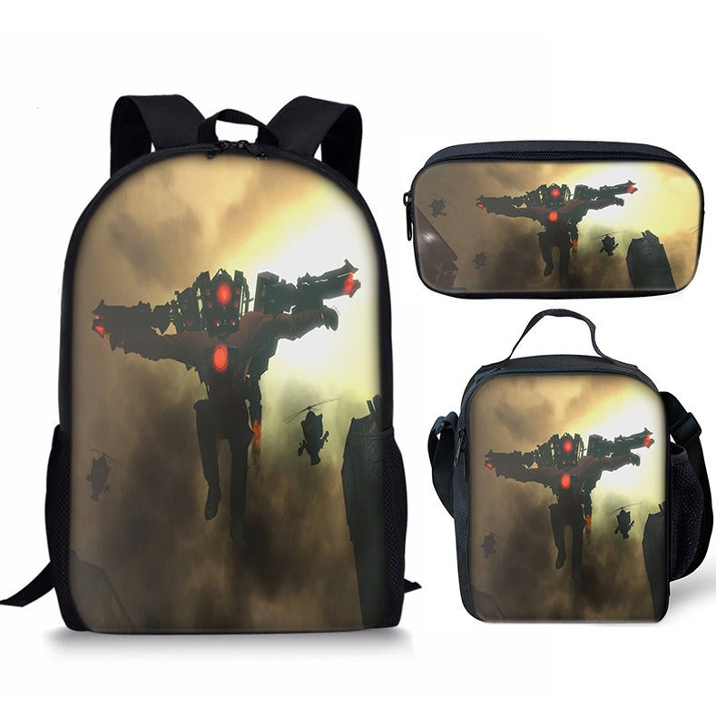 Skibidi Toilet 3-Piece School Backpack Set