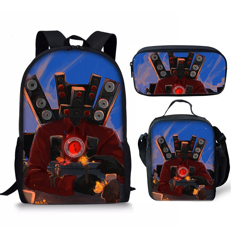 Skibidi Toilet 3-Piece School Backpack Set