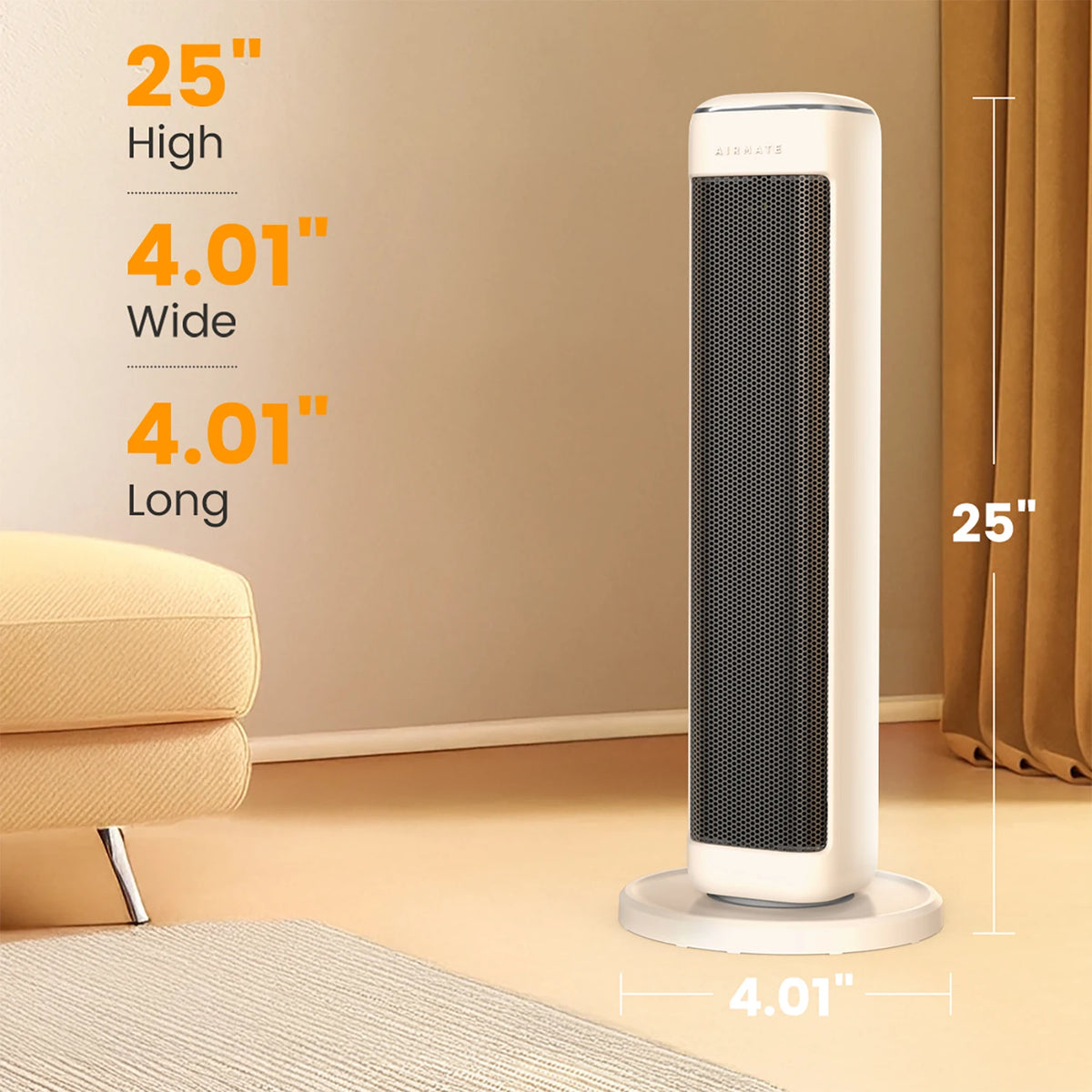 Airmate 25" Ceramic Tower Heater