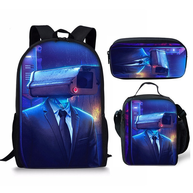 Skibidi Toilet 3-Piece School Backpack Set