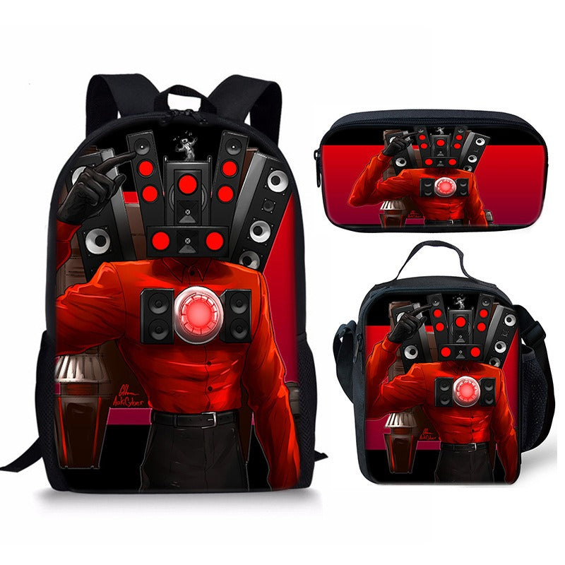 Skibidi Toilet 3-Piece School Backpack Set