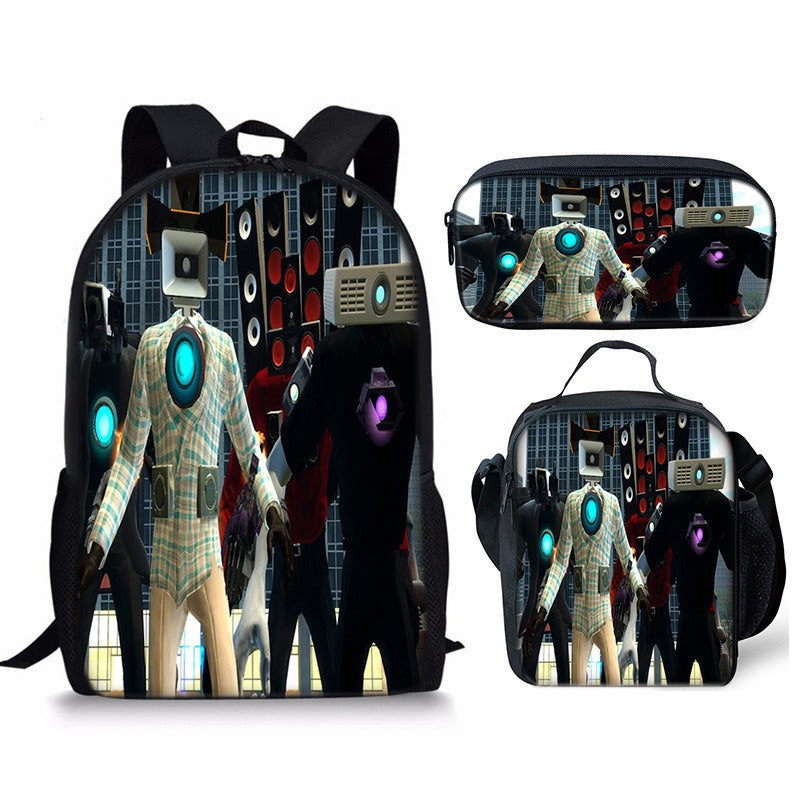 Skibidi Toilet 3-Piece School Backpack Set
