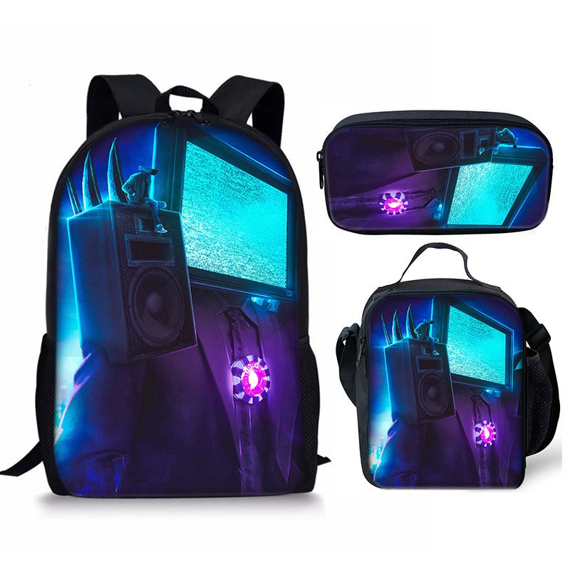 Skibidi Toilet 3-Piece School Backpack Set