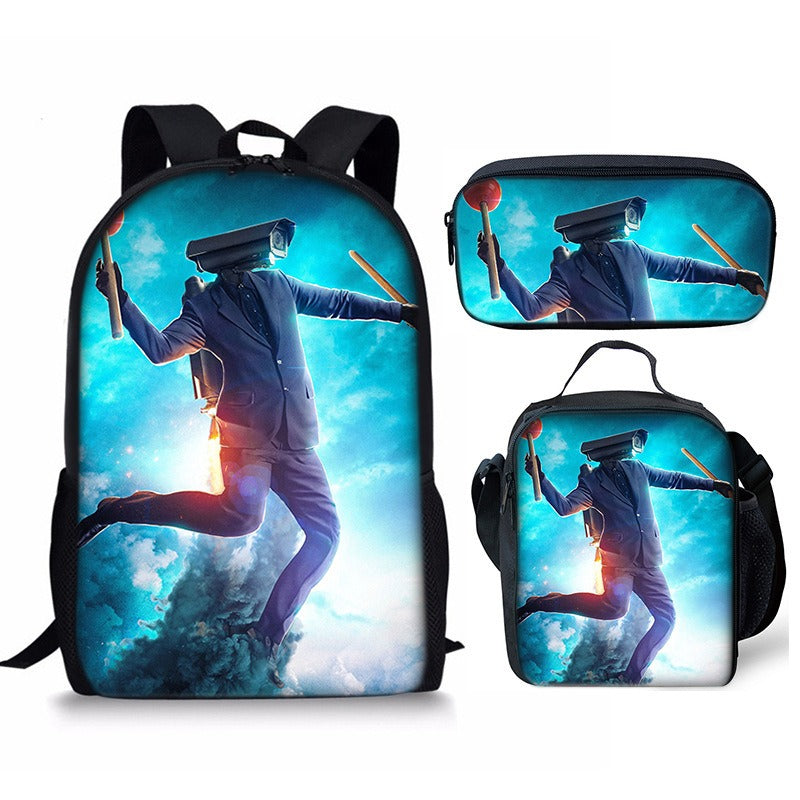 Skibidi Toilet 3-Piece School Backpack Set