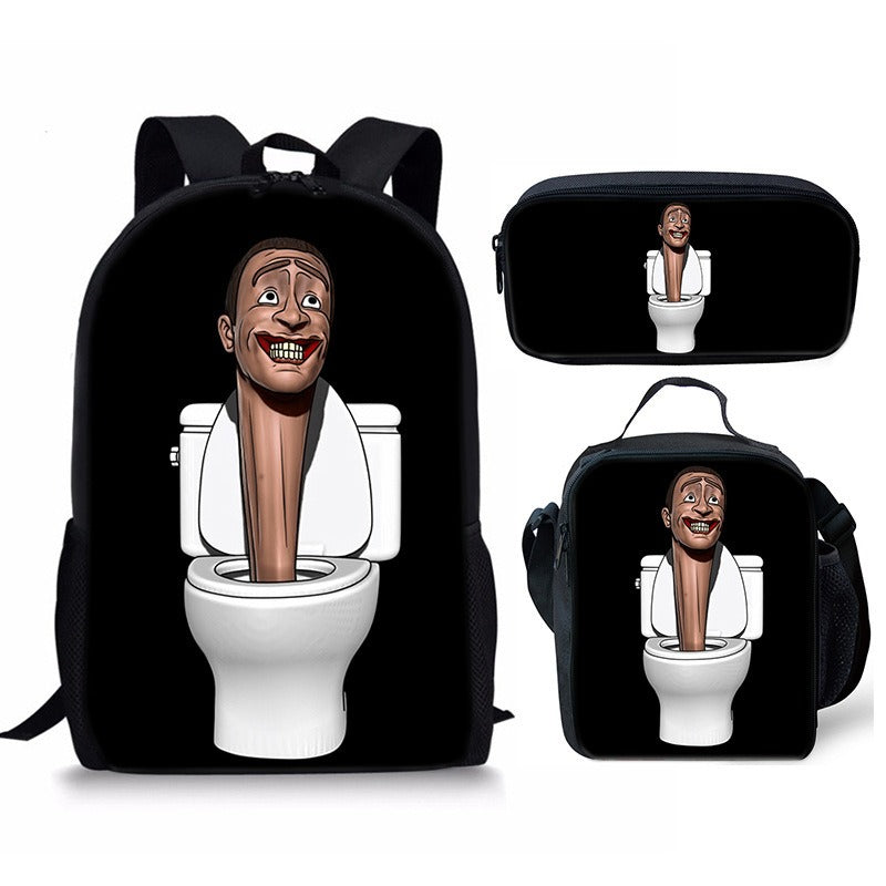 Skibidi Toilet 3-Piece School Backpack Set