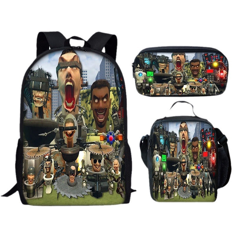 Skibidi Toilet 3-Piece School Backpack Set