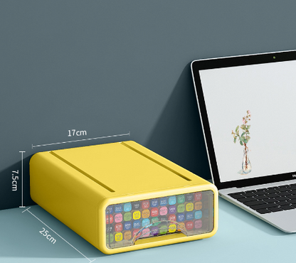 Clear Desktop Storage Box with Drawers