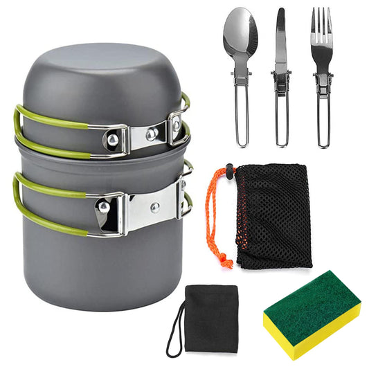 8-Piece Camping Cookware & Utensil Set