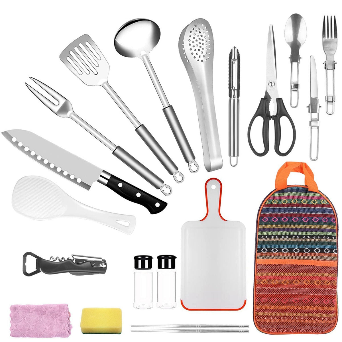 19Pcs Camping Cookware Set