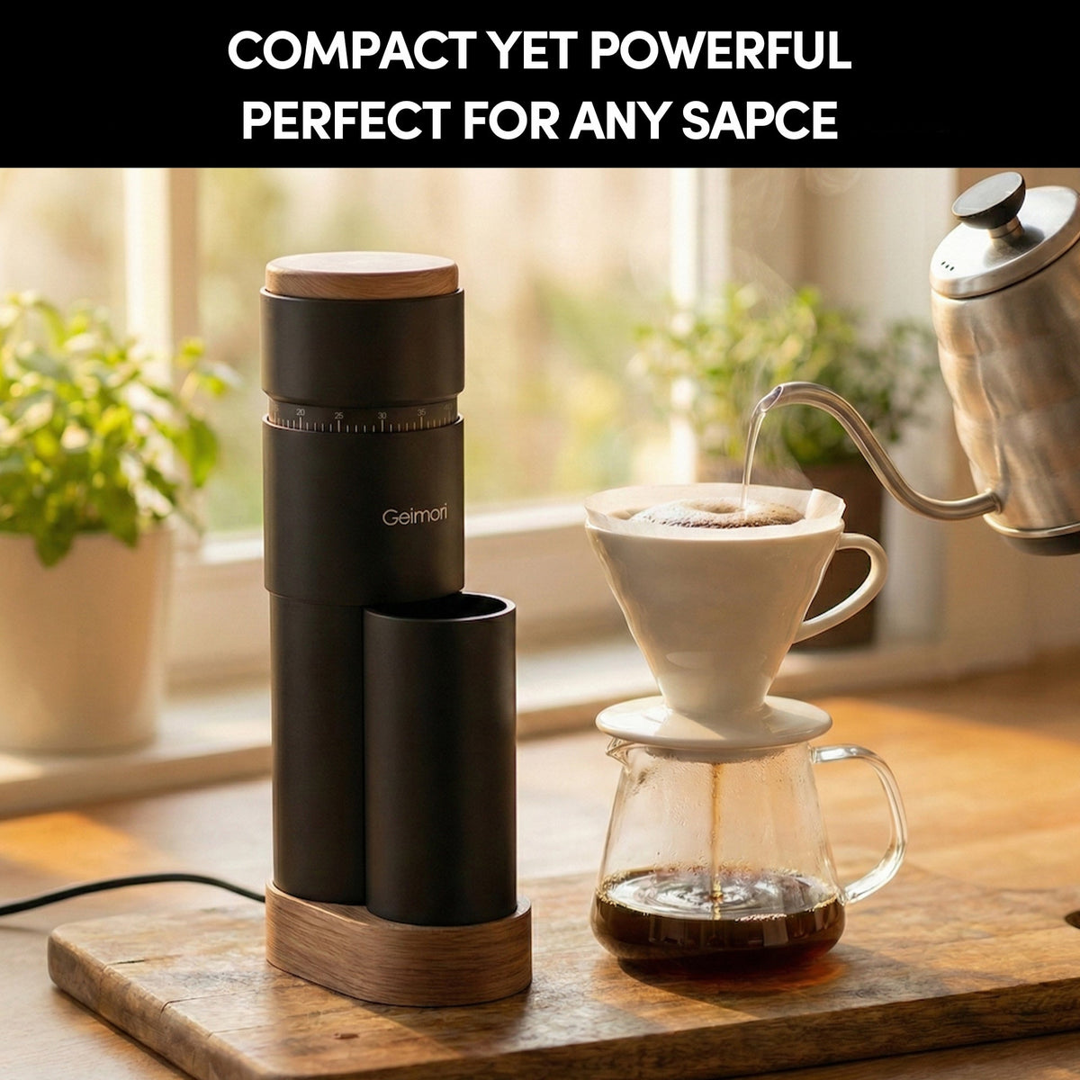 Geimori T38 Plus Portable Coffee Grinder, 38mm Burr