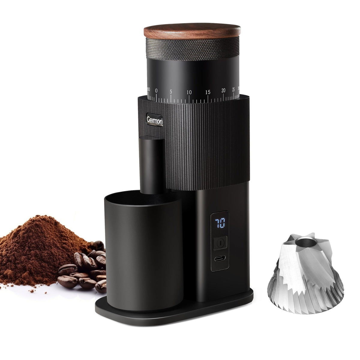 Geimori T38 Portable Coffee Grinder, 38mm Burr