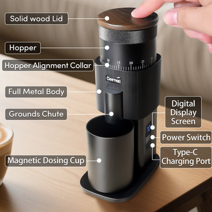 Geimori T38 Portable Coffee Grinder, 38mm Burr