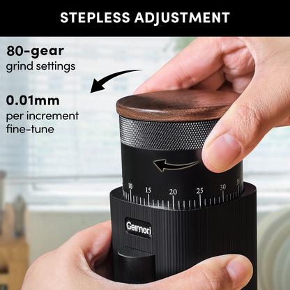 Geimori T38 Portable Coffee Grinder, 38mm Burr