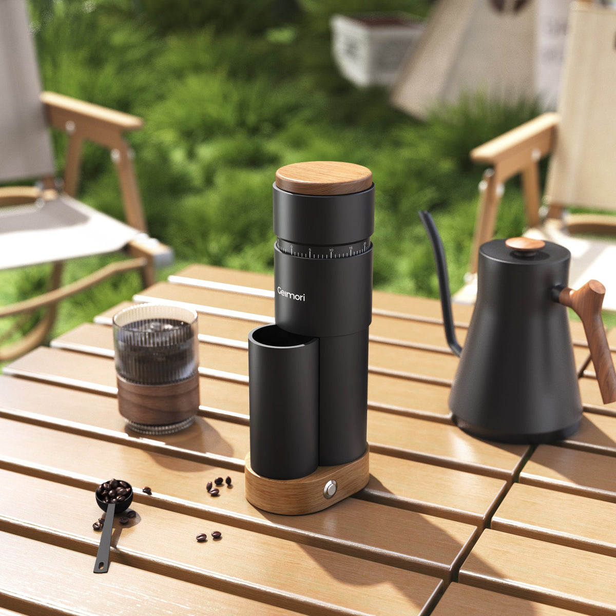 Geimori T38 Plus Portable Coffee Grinder, 38mm Burr