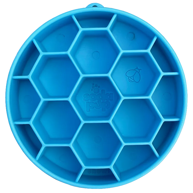 Honeycomb eBowl Deep Slow Feeder Dog Bowl for Enrichment