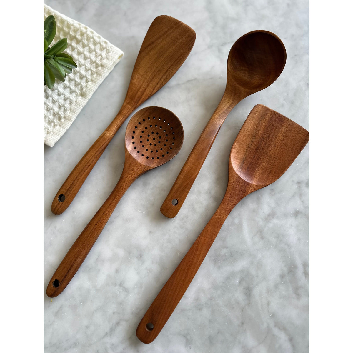 Nosara Teak Wood Utensil Set