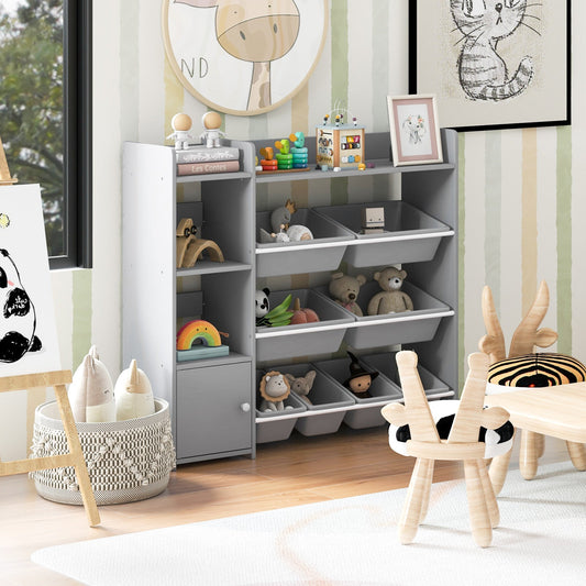 4-Tier Kids Bookshelf and Toy Storage Rack