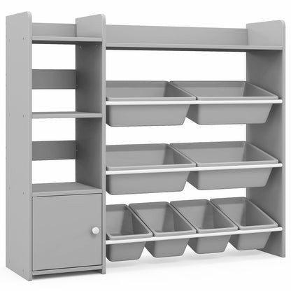 4-Tier Kids Bookshelf and Toy Storage Rack