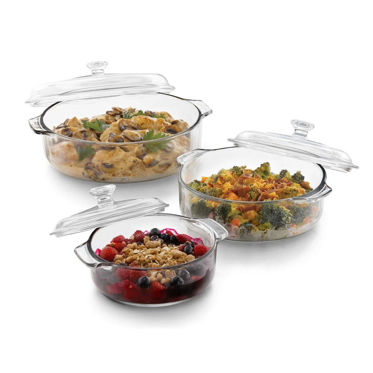 6-Piece Glass Casserole Dish Set