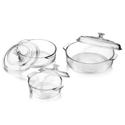 6-Piece Glass Casserole Dish Set