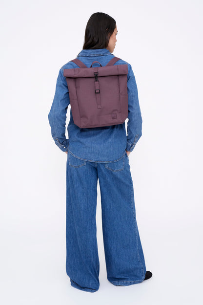 Roll Mini Backpack Maroon