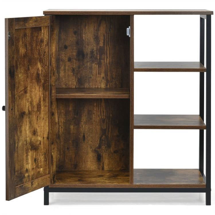 Industrial Wood & Metal Buffet Storage Cabinet