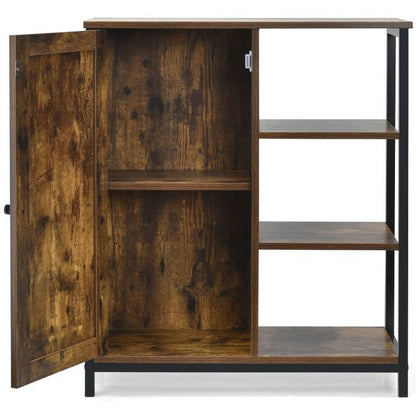 Industrial Wood & Metal Buffet Storage Cabinet