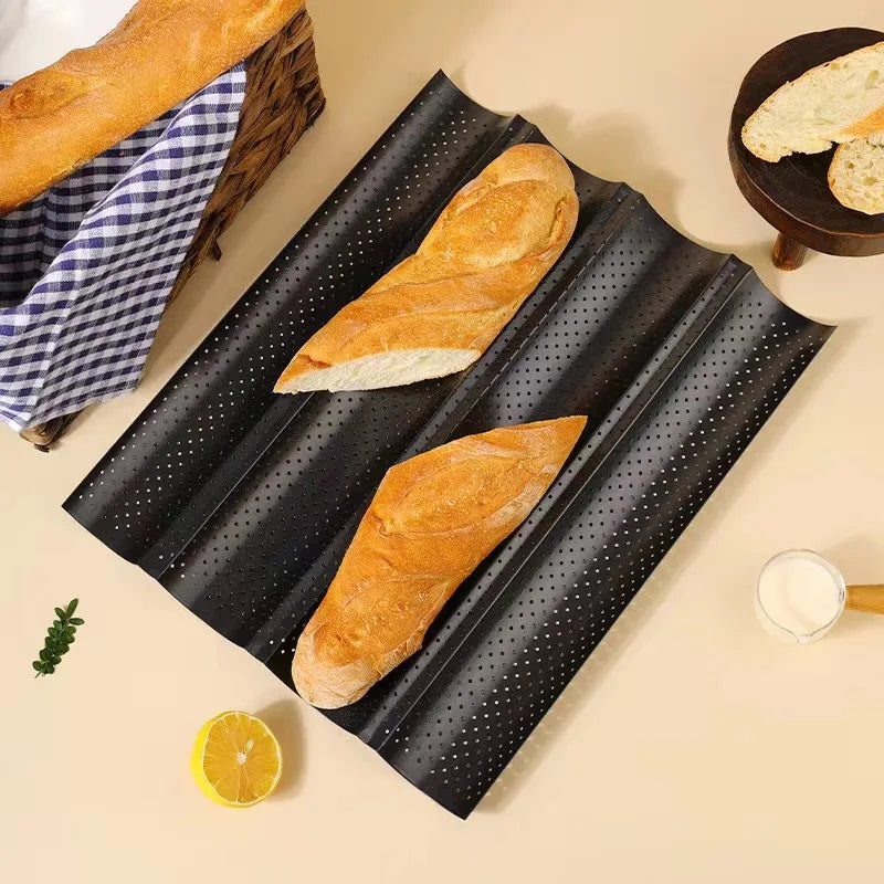 Nonstick Perforated Baguette Baking Pan