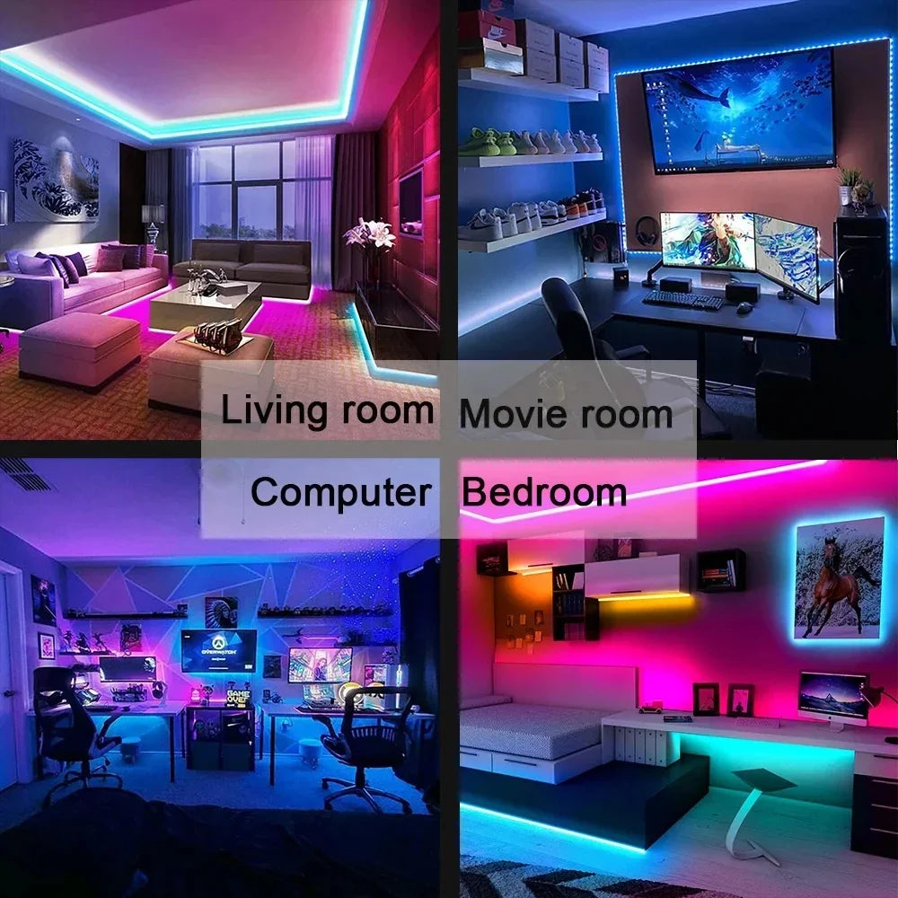 Smart RGB LED Strip Lights with Music Sync
