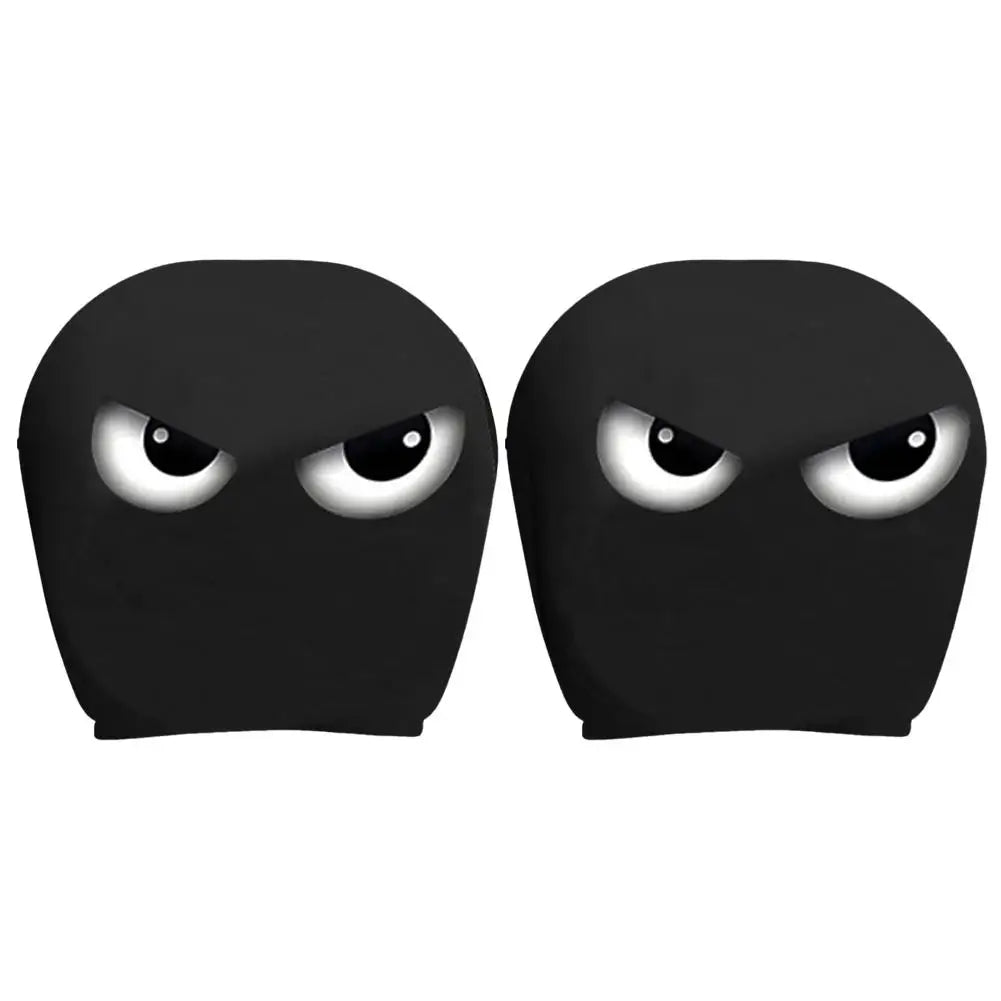 2Pcs Grim Reaper Skull Headrest Covers—Halloween Auto Decor
