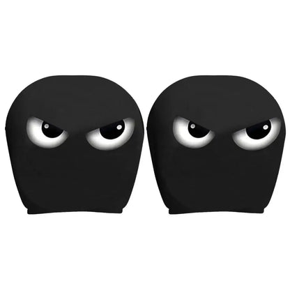 2Pcs Grim Reaper Skull Headrest Covers—Halloween Auto Decor