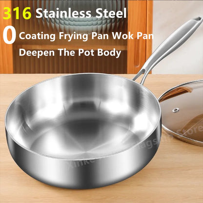 316 Stainless Steel Deep Wok