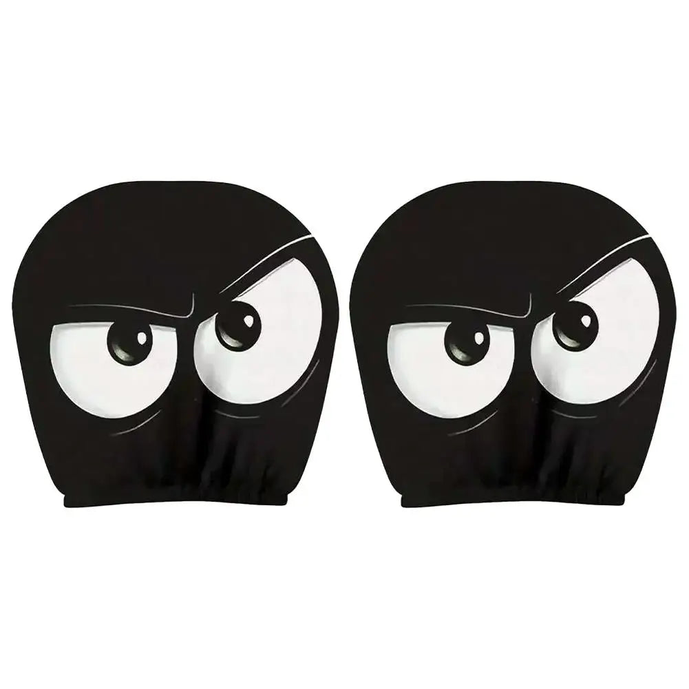 2Pcs Grim Reaper Skull Headrest Covers—Halloween Auto Decor