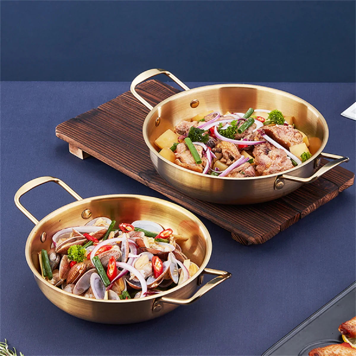 Stainless Steel Paella Pan with Handle